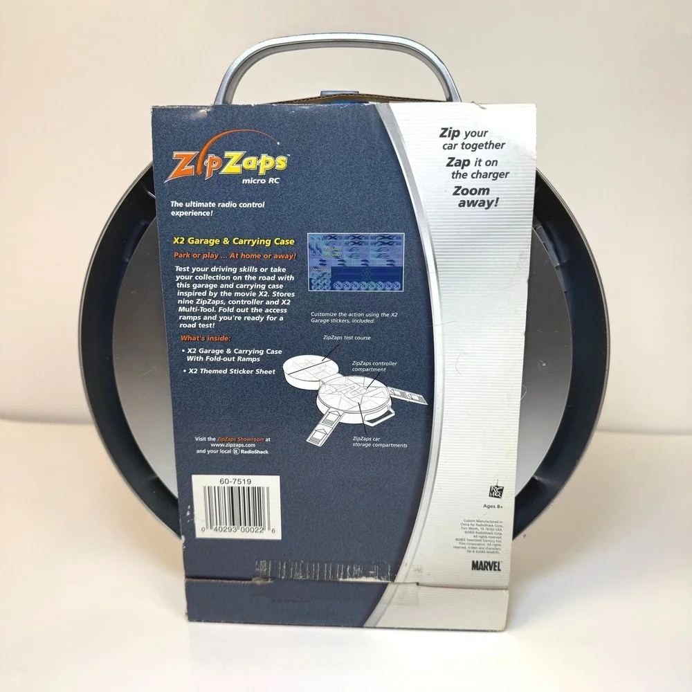 New RadioShack ZipZaps Micro RC X2‎ Garage Carrying Case Marvel X-Men 2003